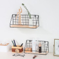 Other Lliving Room Furniture Nordic Modern Decoration Grid Metal Wood Decorative Floating Wall Mount Shelf